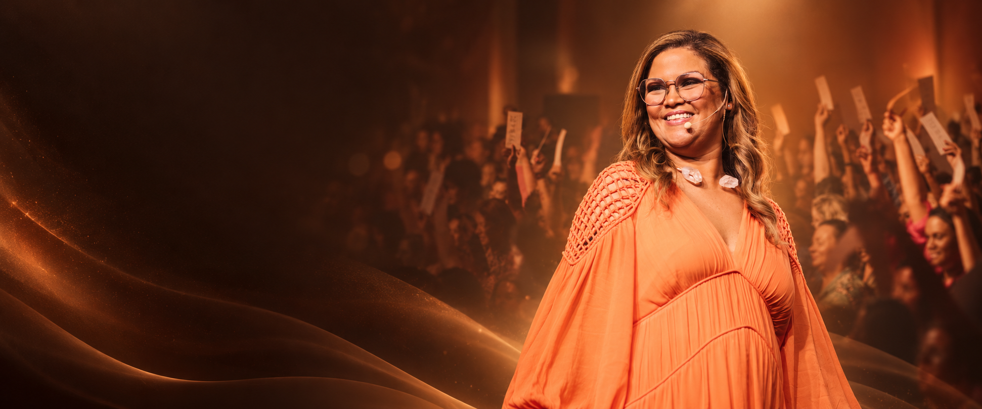 Isa em destaque no banner de A Mensageira AO VIVO